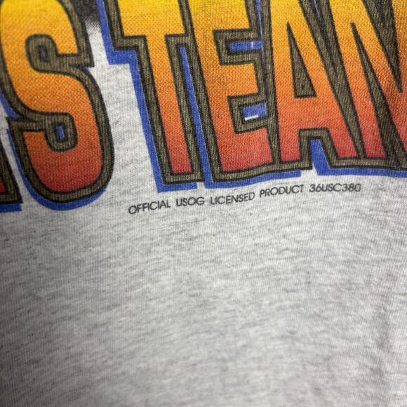 Vintage 90’s Team USA Olympic Team Single Stitch Shirt Ring Extra Large Gray XL - Picture 6 of 7